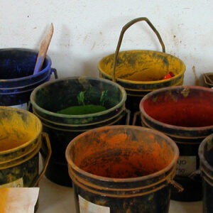 Pittura a calce colorata con pigmenti naturale